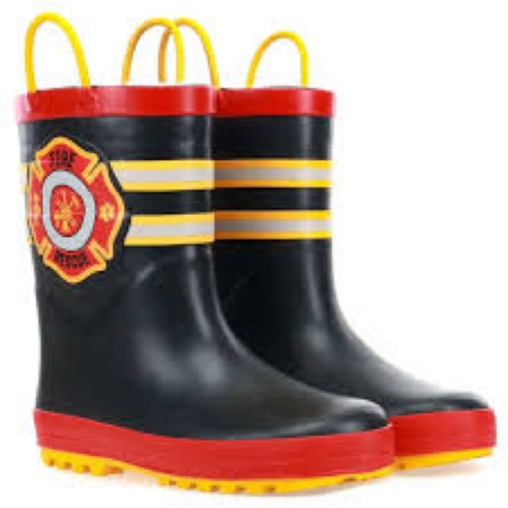 NEW!! Boys Western Chief Kids Fire Rescue Rain Boots Size 13/1